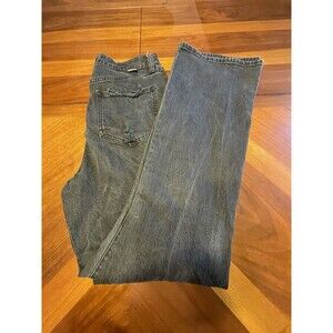 Daze High Rise Straight Boot Cut Black Distressed Jeans Size 30 Women